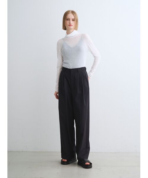 three dots / スリードッツ その他トップス | Soft see through turtle neck tee | 詳細10