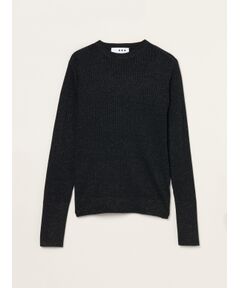 three dots / スリードッツ ニット・セーター | Lurex sweater rib knit tee