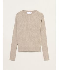 three dots / スリードッツ ニット・セーター | Lurex sweater rib knit tee