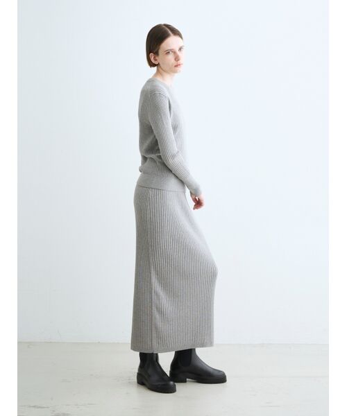 three dots / スリードッツ ニット・セーター | Lurex sweater rib knit tee | 詳細9