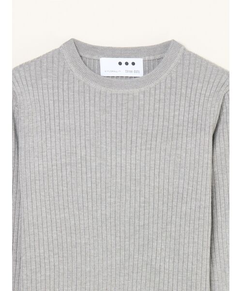 three dots / スリードッツ その他トップス | Basic sweater rib knit tee | 詳細2