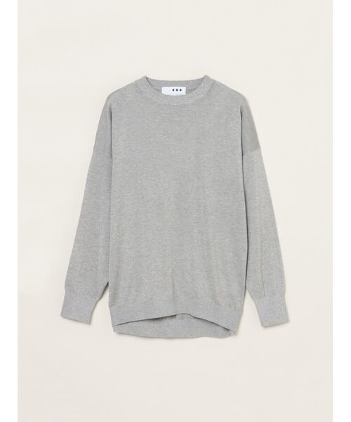 three dots/スリードッツ Lurex sweater loose pullover grey S three dots/スリードッツ Lurex sweater loose pullover grey S