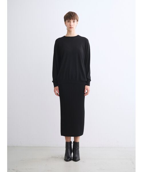 three dots / スリードッツ ニット・セーター | Basic sweater loose pullover | 詳細10