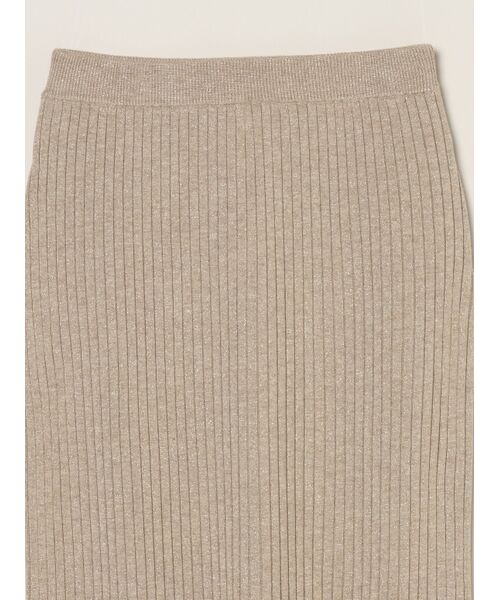 three dots / スリードッツ スカート | Lurex sweater rib skirt | 詳細2