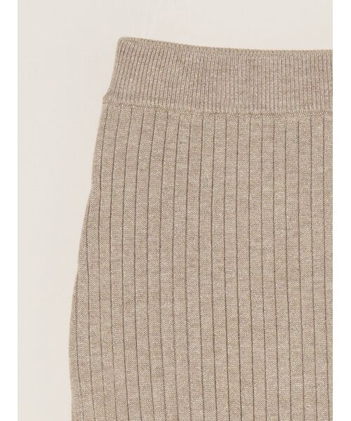 three dots / スリードッツ スカート | Lurex sweater rib skirt | 詳細3
