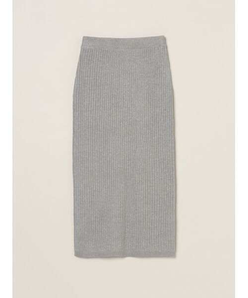 three dots/スリードッツ Lurex sweater rib skirt grey S three dots/スリードッツ Lurex sweater rib skirt grey S