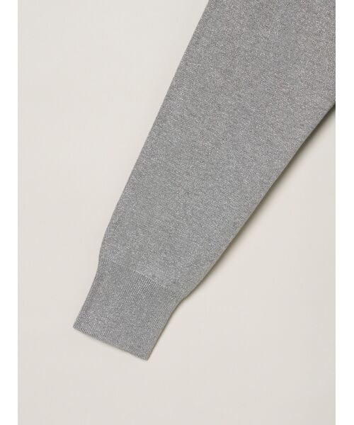 three dots / スリードッツ ニット・セーター | Lurex sweater dress | 詳細3