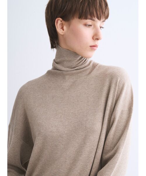 three dots / スリードッツ ニット・セーター | Lurex sweater dress | 詳細7