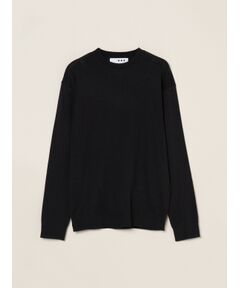 three dots / スリードッツ ニット・セーター | Men's cotton cashmere crew neck