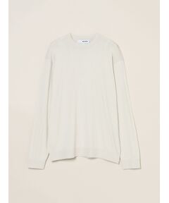 three dots / スリードッツ ニット・セーター | Men's cotton cashmere crew neck