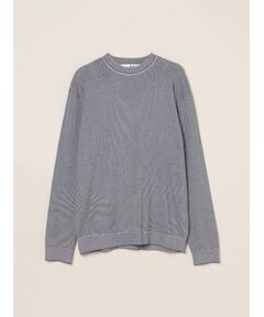 three dots / スリードッツ ニット・セーター | Men's cotton cashmere crew neck