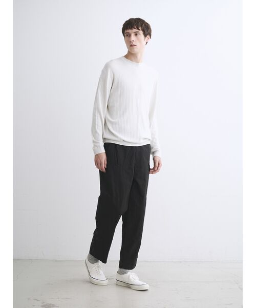 three dots / スリードッツ ニット・セーター | Men's cotton cashmere crew neck | 詳細9