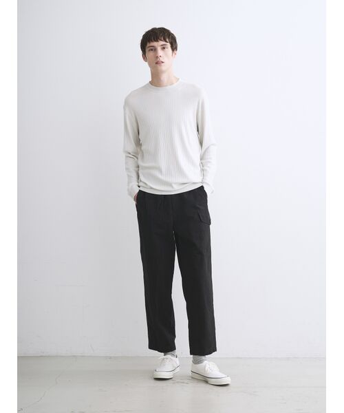 three dots / スリードッツ ニット・セーター | Men's cotton cashmere crew neck | 詳細10