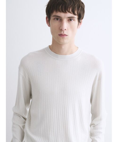 three dots / スリードッツ ニット・セーター | Men's cotton cashmere crew neck | 詳細7