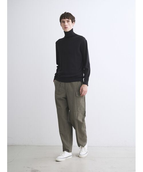 three dots / スリードッツ ニット・セーター | Men's cotton cashmere turtleneck | 詳細9