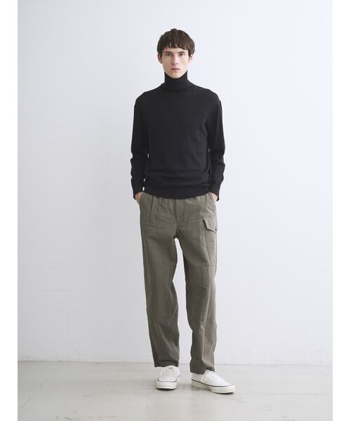 three dots / スリードッツ ニット・セーター | Men's cotton cashmere turtleneck | 詳細10