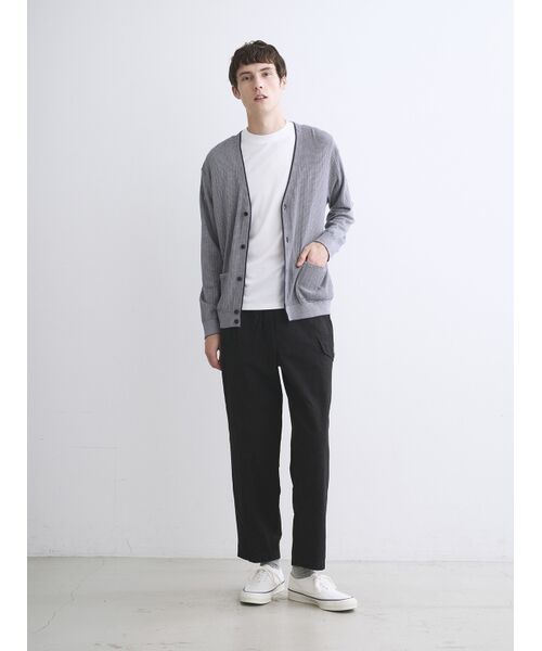 three dots / スリードッツ ニット・セーター | Men's cotton cashmere cardigan | 詳細10