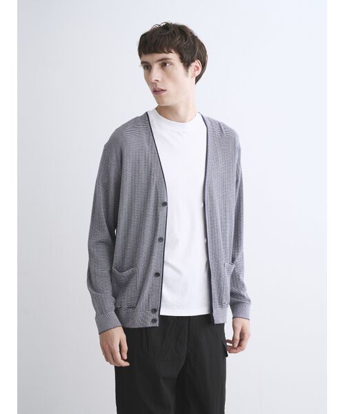 three dots / スリードッツ ニット・セーター | Men's cotton cashmere cardigan | 詳細6