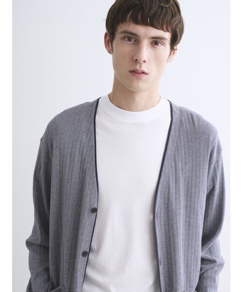 three dots / スリードッツ ニット・セーター | Men's cotton cashmere cardigan | 詳細7