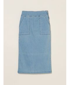 three dots / スリードッツ スカート | Denim streight skirt