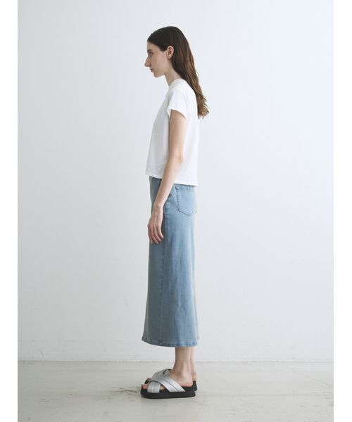 three dots / スリードッツ スカート | Denim streight skirt | 詳細9