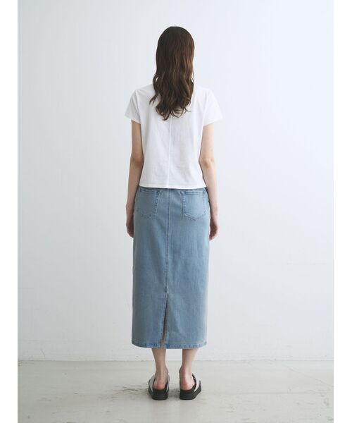 three dots / スリードッツ スカート | Denim streight skirt | 詳細10