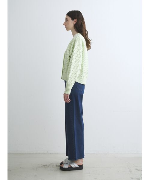 three dots / スリードッツ その他パンツ | Denim center marked baggy pants | 詳細9