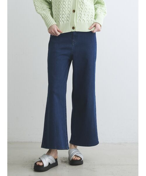 three dots / スリードッツ その他パンツ | Denim center marked baggy pants | 詳細6