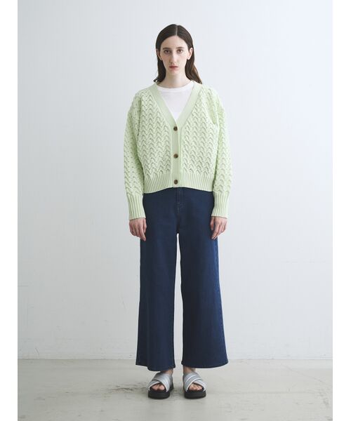 three dots / スリードッツ その他パンツ | Denim center marked baggy pants | 詳細8