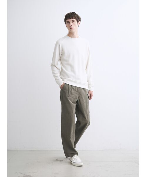 three dots / スリードッツ その他トップス | Men's herringbone terry sweat | 詳細10