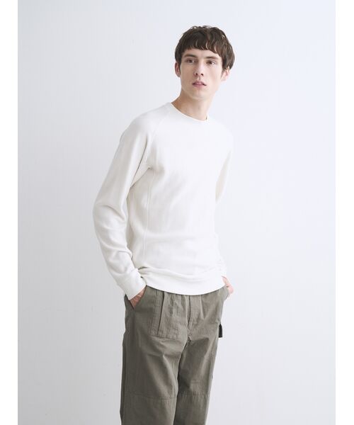 three dots / スリードッツ その他トップス | Men's herringbone terry sweat | 詳細6