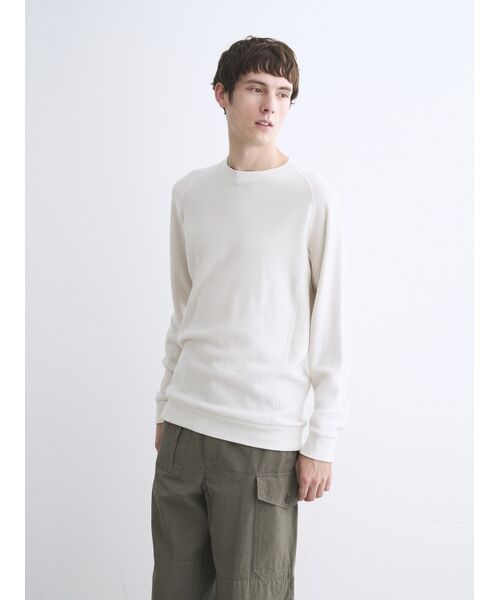 three dots / スリードッツ その他トップス | Men's herringbone terry sweat | 詳細8