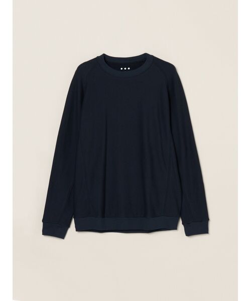 three dots / スリードッツ その他トップス | Men's herringbone terry sweat(midnight blue)