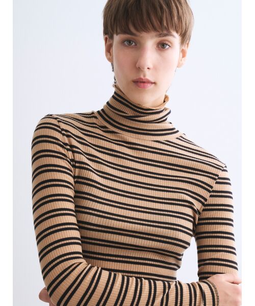 three dots / スリードッツ ニット・セーター | Silk cashmere tee turtle neck | 詳細7