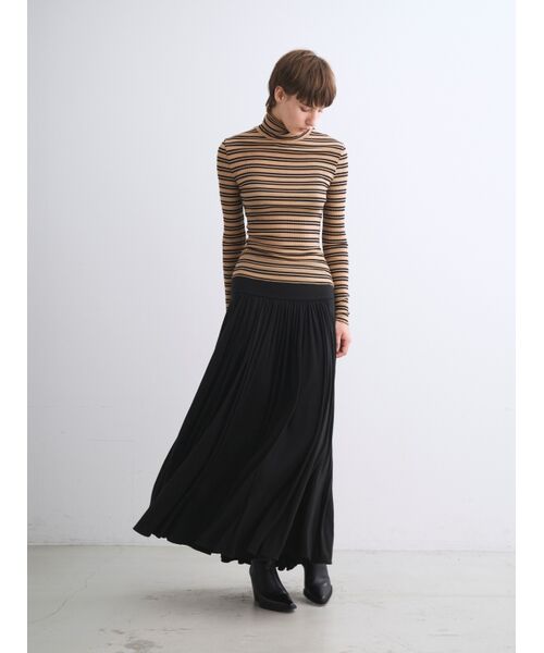 three dots / スリードッツ ニット・セーター | Silk cashmere tee turtle neck | 詳細8