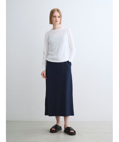 three dots / スリードッツ Tシャツ | Nasia interlock l/s tee | 詳細9