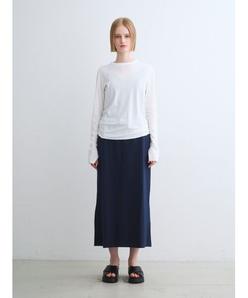three dots / スリードッツ Tシャツ | Nasia interlock l/s tee | 詳細10
