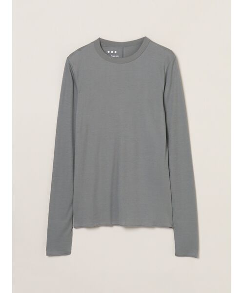 three dots/スリードッツ Nasia interlock l/s tee grey S three dots/スリードッツ Nasia interlock l/s tee grey S