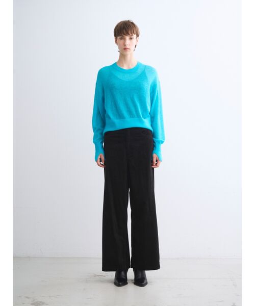 three dots / スリードッツ ニット・セーター | Super kid mohair mix top | 詳細10