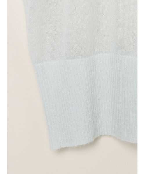 three dots / スリードッツ ニット・セーター | Super kid mohair mix top | 詳細4