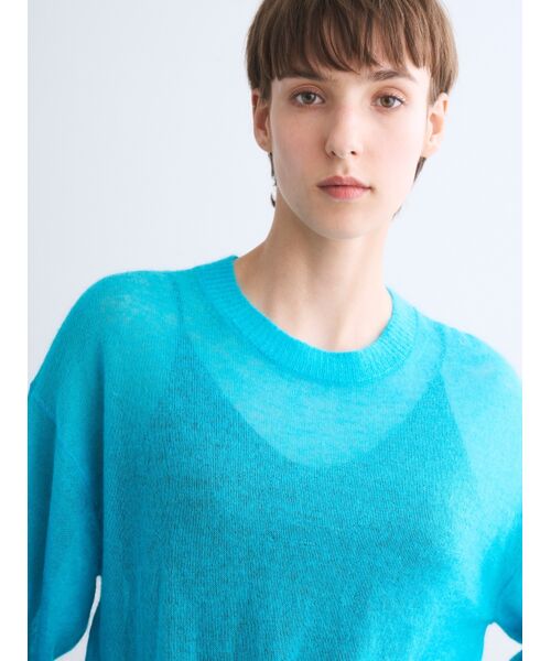 three dots / スリードッツ ニット・セーター | Super kid mohair mix top | 詳細7