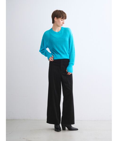 three dots / スリードッツ ニット・セーター | Super kid mohair mix top | 詳細8