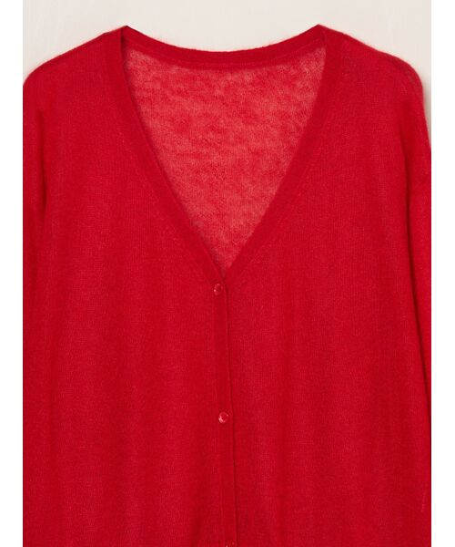 three dots / スリードッツ ニット・セーター | Super kid mohair mix cardigan | 詳細2