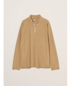 three dots / スリードッツ Tシャツ | Men's compact pile half zip l/sT