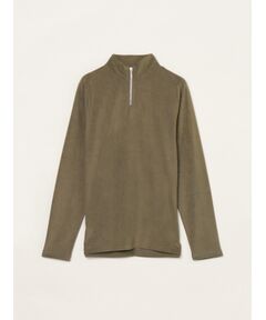 three dots / スリードッツ Tシャツ | Men's compact pile half zip l/sT