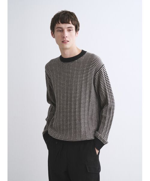 three dots / スリードッツ ニット・セーター | Men's wool cashmere crew neck | 詳細6