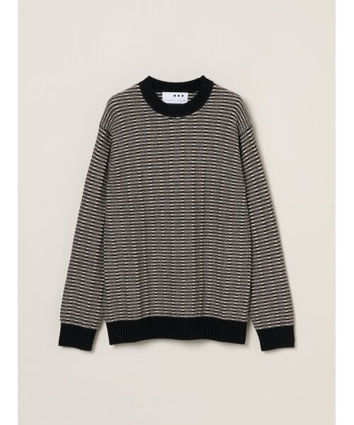 three dots/スリードッツ Men's wool cashmere crew neck black multi M three dots/スリードッツ Men's wool cashmere crew neck black multi M