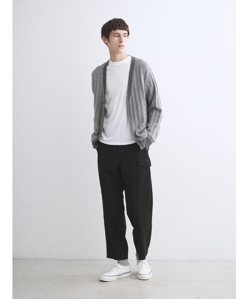 three dots / スリードッツ カーディガン・ボレロ | Men's wool cashmere v-neck cardigan | 詳細9