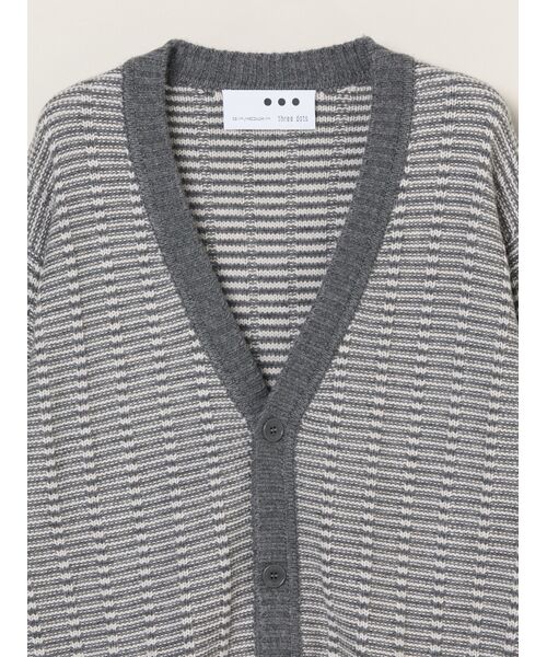 three dots / スリードッツ カーディガン・ボレロ | Men's wool cashmere v-neck cardigan | 詳細2