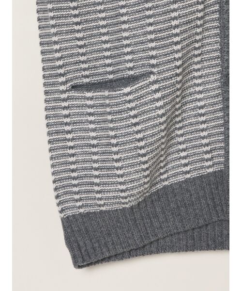 three dots / スリードッツ カーディガン・ボレロ | Men's wool cashmere v-neck cardigan | 詳細4